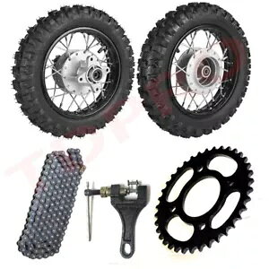 2.50-10 C`tgAzC[^Chu[LXvPbg CRF50 TTR50 PW50 TTR50 2.50-10" Front Rear Wheel Tyre Rim Drum Brake Sprocket CRF50 TTR50 PW50 TTR50