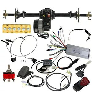 760mm S[J[gAANXLbg + 48V 1000W [^[dO֎ ATV 760mm Go Kart Rear Axle Kit + 48V 1000W Differential Motor Electric Tricycle ATV