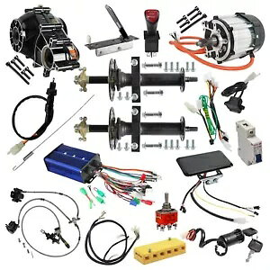 860mm S[J[g A fBt@V ANX Lbg 72V 1500W uVX [^[ St J[g ATV 860mm Go Kart Rear Differential Axle Kit 72V 1500W Brushless Motor Golf Cart ATV