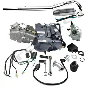 �͔� 150cc �G���W�����[�^�[�r�C�ǃL�b�g CRF70 CT90 Z50R XR70 �s�b�g�_�[�g�o�C�N�p Lifan 150cc Engine Motor Exhaust Pipe Kit For CRF70 CT90 Z50R XR70 Pit Dirt Bike �y���s�A���i�z