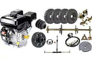 810mm DIY S[J[g A ANX Lbg + 6 C` zC[ + XeAO + 7HP [^[ htg gCN 810mm DIY Go Kart Rear Axle Kit + 6" Wheels + Steering + 7HP Motor Drift Trike
