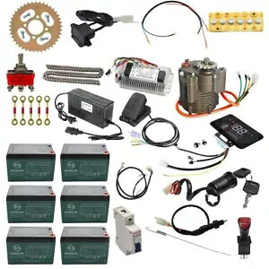 72V 1000W 65N.M 4500RPM uVX[^[LbgRg[[dS[J[gNbh DIY 72V 1000W 65N.M 4500RPM Brushless Motor Kit Controller Electric Go Kart Quad DIY