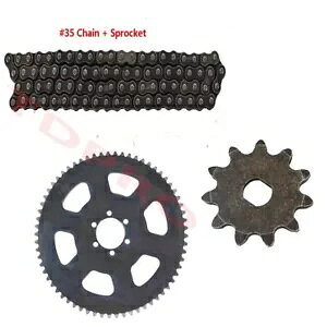 65T XvPbg #35 `F[ 116 NLbg Nbh ATV oCN htg gCN oM[ S[J[gp 65T Sprocket #35 Chain 116 Links kit For Quad ATV Bike Drift Trike Buggy Go Kart