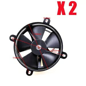 2 T[WG[^[dCpt@oM[ ATV Nbh_[goCNS[J[gp 2pcs Thermo Radiator Electric Cooling Fan For Buggy ATV Quad Dirt Bike Go Kart