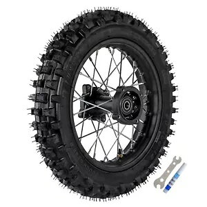 12C` A 80/100-12 ^C sbggC _[goCN A| TvX^[p 12" Rear Back Wheel 80/100-12 Tyre Rim For Pit Trail Dirt Bike Apollo Thumpstar