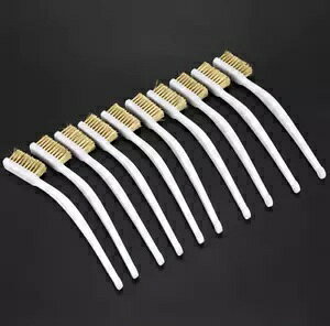 10 �~�j���^���C���[�^�J�u���V DIY �����K�����L�����p�[�N���[�j���O 10 Pieces Mini Small Wire Brass Brush DIY Metal Rust Remover Callipers Cleaning �y���s�A���i�z