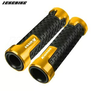 �I�[�g�o�C�n���h���o�[�n���h���o�[�n���h�O���b�v�X�Y�L�����S�t���u���b�N Motorcycle Handlebars Handle Bar Hand Grips For SUZUKI KATANA with logo Black �y���s�A���i�z