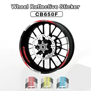 [VOXebJ[zC[XgCvZbgoCNI[goCfJ[z_ CB650F Racing Rim Sticker Wheel Stripes Set Motorbike Motorcycle DecalFOR HONDA CB650F