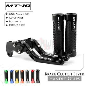 ܂肽݃u[LNb`o[nhObv}n FZ-10 MT-10 2016-2019 Adjust Folding Brake Clutch Levers Handle Grips for YAMAHA FZ-10 MT-10 2016-2019