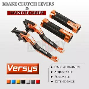 ܂肽݃u[LNb`o[&nhObv KAWASAKI Versys 650 1000 15-19p Folding Brake Clutch Levers & Handle Grips for KAWASAKI Versys 650 1000 15-19