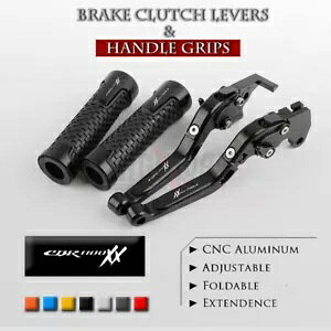 �܂肽���݃u���[�L �N���b�` ���o�[ & �n���h�� �O���b�v �z���_ CBR1100XX �u���b�N�o�[�h 97-07�p Folding Brake Clutch Levers & Handle Grips for Honda CBR1100XX BLACKBIRD 97-07