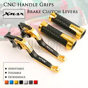 ܂肽݃u[LNb`o[ & nhObv }n X-max 125 300 400 2017-2019p Folding Brake Clutch Levers & Handle Grip for YAMAHA X-max 125 300 400 2017-2019