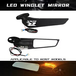 LED Cg^ECOAr[EBObgTCh~[ Fo SUZUKI GSXR600 750 1000 LED Light Larger Wing Rear View Winglets Side Mirrors Fo SUZUKI GSXR600 750 1000