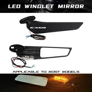 LED Cg^Ar[ECObgTCh~[XYL GSX-S 750 1000 LED Light Larger Wing Rear View Winglets Side Mirrors For SUZUKI GSX-S 750 1000
