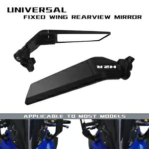 カワサキニンジャ H2R H2 調整可能なウィンドスイベルウイングフィンバックミラーサイドミラー for KAWASAKI NINJA H2R H2 Adjustable Wind Swivel Wing Fin Rearview Side Mirrors