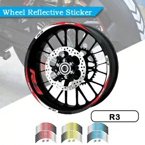 [VOXebJ[zC[XgCvZbgI[goCfJ[}n YZFR3 YZF-R3 Racing Rim Sticker Wheel Stripes Set Motorcycle DecalFOR YAMAHA YZFR3 YZF-R3