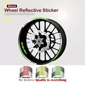 [VOXebJ[zC[XgCvZbgI[goCfJ[KAWASAKI NINJA ER-6Np Racing Rim Sticker Wheel Stripes Set Motorcycle DecalFOR KAWASAKI NINJA ER-6N