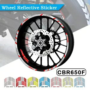 XgCvzC[fJ[˃e[vXebJ[z_ CBR650F CBR 650F Rim Stripes Wheel Decals Reflective Tape Stickers FOR HONDA CBR650F CBR 650F