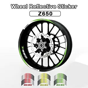 [VOXebJ[zC[XgCvZbgI[goCfJ[KAWASAKI Z650 17-20 Racing Rim Sticker Wheel Stripes Set Motorcycle DecalFOR KAWASAKI Z650 17-20