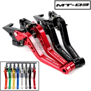 �I�[�g�o�C�V���[�g�A���~�u���[�L�N���b�`�n���h�����o�[���}�n MT-03 MT03 2005-2009 Motorcycle Short Alu Brake Clutch Handle Levers for Yamaha MT-03 MT03 2005-2009 �y���s�A���i�z