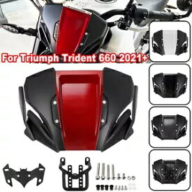 フロントエアフローフロントガラストライアンフトライデント 660 2021 + フェアリングウィンドディフレクター Front Airflow Windshield For Triumph Trident 660 2021+Fairing Wind Deflector 【並行輸入品】