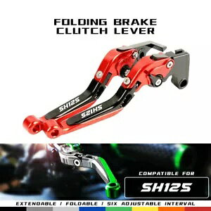 �z���_ SH 300 125 A/AR ABS 18 19 ���[�V���O�����܂肽���݃u���[�L�N���b�`���o�[�ɓK�� Fit Honda SH 300 125 A/AR ABS 18 19 Racing Adjust Folding Brake Clutch Levers �y���s�A���i�z