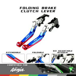 JTLjW ZX6R ZX10R ZX9R ZX12R [VO܂肽݃u[LNb`o[ɓK Fit KAWASAKI NINJA ZX6R ZX10R ZX9R ZX12R Racing Folding Brake Clutch Levers