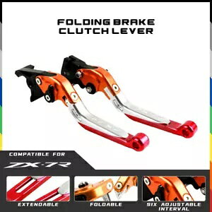 JTLjW ZX7R ZX7RR 1989-03 [VO܂肽݃u[LNb`o[ɓK Fit KAWASAKI NINJA ZX7R ZX7RR 1989-03 Racing Adjust Folding Brake Clutch Levers