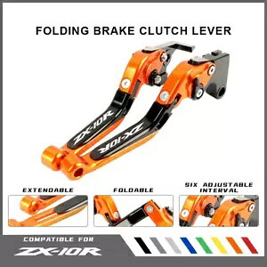 JTLjW ZX10R 06-15 [VO\Ȑ܂肽݃u[LNb`o[ɓK Fit KAWASAKI NINJA ZX10R 06-15 Racing Adjustable Folding Brake Clutch Levers