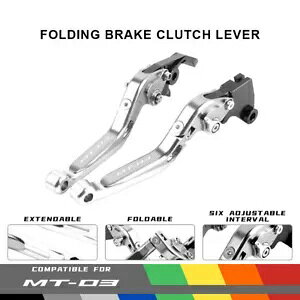 }n MT03 MT-03 15-22 [VO\Ȑ܂肽݃u[LNb`o[ɓK Fit YAMAHA MT03 MT-03 15-22 Racing Adjustable Folding Brake Clutch Levers