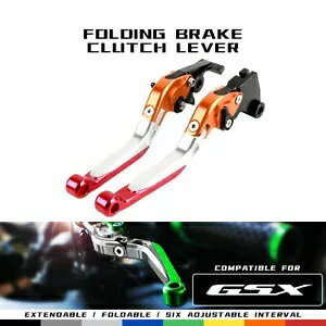�X�Y�L GSX650F GSX1250 F/SA/ABS GSX1400 ���[�V���O�܂肽���݃u���[�L�N���b�`���o�[�ɓK�� Fit SUZUKI GSX650F GSX1250 F/SA/ABS GSX1400 Racing Folding Brake Clutch Levers �y���s�A���i�z