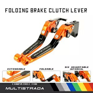 hDJeB 950 eBXg[_ 17-18 [??VO\Ȑ܂肽݃u[LNb`o[ɓK Fit DUCATI 950 MULTISTRADA 17-18 Racing Adjustable Folding Brake Clutch Levers