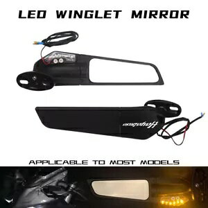 LED ^XCxEBOobN~[ECObg~[XYL GSX1300R LED Larger Swivel Wing Rearview Winglets Mirrors For SUZUKI HAYABUSA GSX1300R