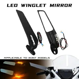 LED ^obN~[EBObg~[z_ CBR 300 500R 600RR 1000RR LED Larger Wing Rearview Winglets Mirrors For HONDA CBR 300 500R 600RR 1000RR