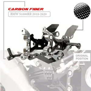 CNC & �J�[�{���t�@�C�o�[�������A�Z�b�g�t�b�g���X�g�t�b�g�y�O�y�O Fo MW S1000RR 2019-2020 CNC & Carbon Fiber Adjust Rearset Footrest Footpegs Pegs Fo MW S1000RR 2019-2020 �y���s�A���i�z