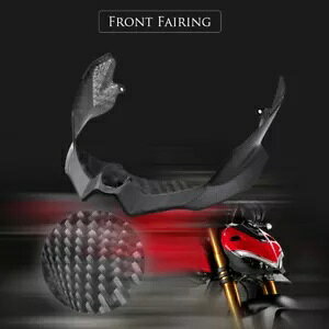 Ducati Streetfighter V4 �p�J�[�{���t�@�C�o�[�t�����g���A�v���[�g�t�F�A�����O�m�[�Y�K�[�h Carbon Fiber Front Lower Plate Fairing Nose Guard for Ducati Streetfighter V4 �y���s�A���i�z