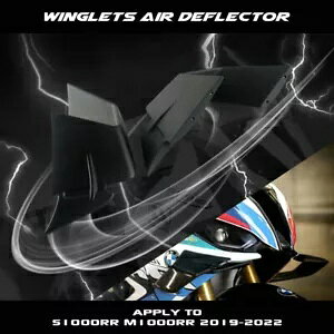 GAfBtN^[X|C[ubNECObgEBOLbg BMW S1000RR M1000RR 2019-2022 ɓK Air Deflector Spoiler Black Winglet Wing Kit fit BMW S1000RR M1000RR 2019-2022