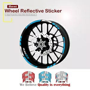 �z�C�[���X�e�b�J�[���˖h���X�g���C�v�����f�J�[�� BMW G310GS G310 GS Wheel Sticker Reflective Waterproof Stripe Rim decals FOR BMW G310GS G310 GS �y���s�A���i�z