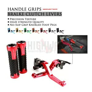 nhObvu[L&Nb`o[KDUCATI Monster 400 620 695 696 796 S2R Handle Grips Brake & Clutch Levers Fit DUCATI Monster 400 620 695 696 796 S2R