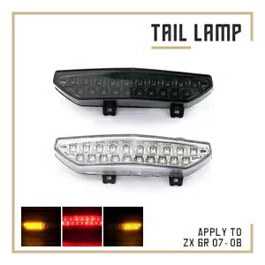 [^[ LED ECJ[ u[LX[N Ae[Cg KAWASAKI NINJA ZX6R ZX600p Motor LED Turn Signals Brake Smoke Rear Tail Light for KAWASAKI NINJA ZX6R ZX600