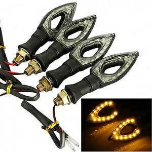 2 yAjo[TI[goCoCNAo[ LED ^[VOiCWP[^[uJ[Cg 2 pair Universal Motorcycle Bike Amber LED Turn Signal Indicator Blinker Light
