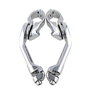 1 1/4C` 32mm OAO\nCEFCyO}EgLbg z_ wC[ }np 1 1/4" 32mm Long Angled Adjustable Highway Peg Mount Kit For Honda Haley Yamaha