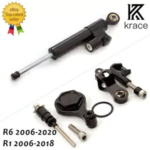 ���}�n YZF R6 2006-2020 CNC �X�e�A�����O�_���p�[ & ��t�u���P�b�g�L�b�g�n�[�h�E�F�A For Yamaha YZF R6 2006-2020 CNC Steering Damper & Mounting Bracket Kit Hardware