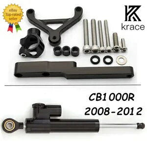 �z���_ CB1000R 2008-2017 CNC �X�e�A�����O�_���p�[��t�u���P�b�g�L�b�g�����\ For Honda CB1000R 2008-2017 CNC Steering Damper Mounting Bracket Kit Adjustable