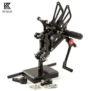 �A�v�����A RS125 2T 125 1996-2010 1998 1999 ���A�Z�b�g�t�b�g�y�O KRACE �u���b�N�p�� For Aprilia RS125 2T 125 1996-2010 1998 1999 Rearsets Footpegs KRACE Black UK �y���s�A���i�z