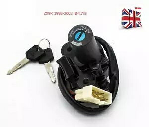 E ZX9R 1998-2003 COjbVL[XCb`bNAZuL[ 1998-2002 p for Ninja ZX9R 1998-2003 Ignition Keys Switch Lock Assembly Key 1998- 2002 UK
