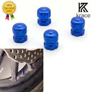 4  CNC ^Cou_XgLbvԍzC[oCNI[goC X4 A~jEu[ 4pcs CNC Tyre Valve Dust Caps Car Alloy Wheel Bike Motorcycle X4 Aluminum Blue