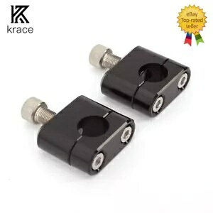 7/8C` 22mm CNC nho[ t@bgo[ }Eg Nv CU[ A_v^[ A~jE ubN yA 7/8" 22mm CNC HandleBar Fat Bar Mount Clamps Risers Adapter Aluminum Black Pair