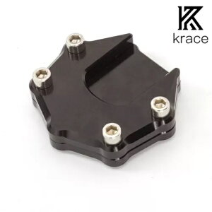 Krace ���j�o�[�T�� �t�B�b�g �L�b�N�X�^���h CNC �T�C�h�X�^���h �G�N�X�e���V���� �v���[�g �t�b�g �T�C�h �X�^���h �p�b�h Krace Universal Fit Kickstand CNC Sidestand Extension Plate Foot Side Stand Pad �y���s