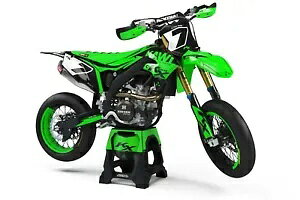カスタムステッカーキット Kawasaki KLX 140 2008 - 2018 KING STYLE デカールに適合 Custom sticker Kit to Fit Kawasaki KLX 140 2008 - 2018 KING STYLE decals